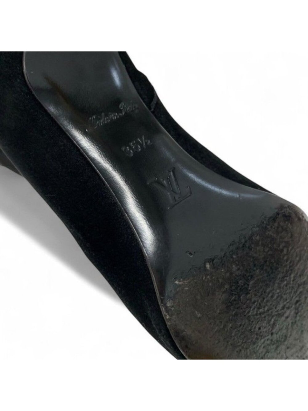 Louis Vuitton Ultimate Line Boots Short Shoes Suede Black Gold Ankle - Picture 8 of 10